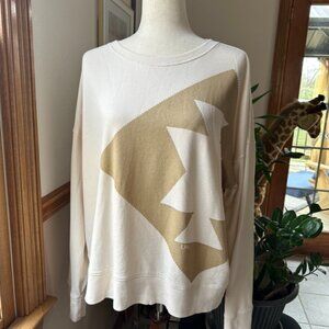 Lauren Ralph Lauren Womens Southwest Style Pullover, Cream and Tan, XL